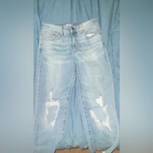 SO goods for life womens 7/28W high rise straight jeans